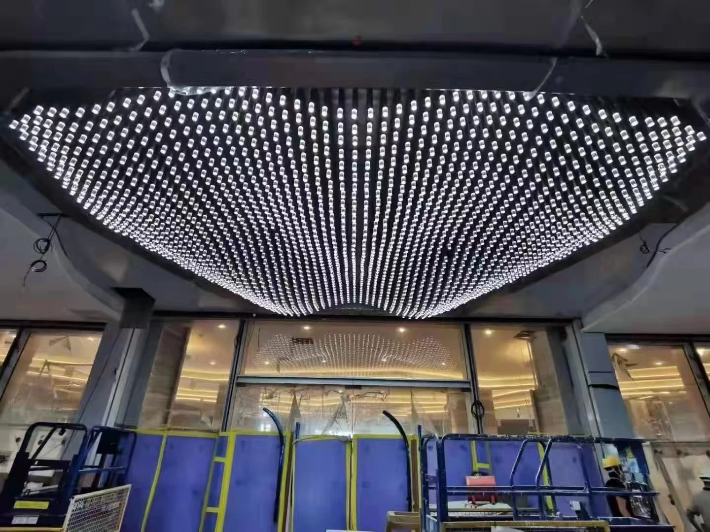 Hotel designer Project Modern Luxury Contemporary  K9 crystal Banquet Chandelier led dimmable with remote control