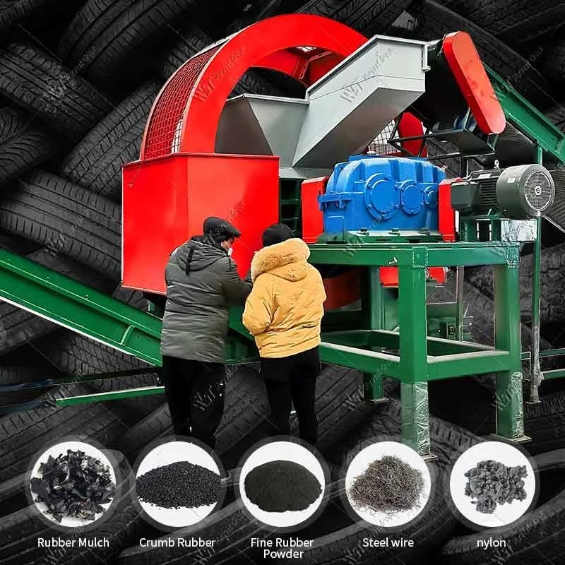 Automatic Waste Tire Granulator Machines Recycling Production Line Tire Powder Recycling tyre recycling plant cost