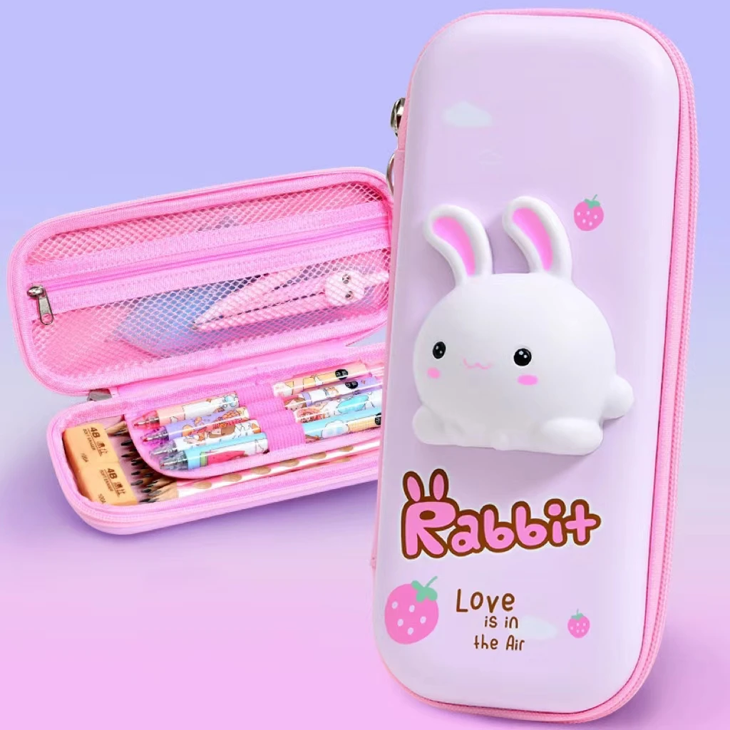 High Quality Factory Wholesale Children 3D  Large Capacity Cute EVA Pencil Case