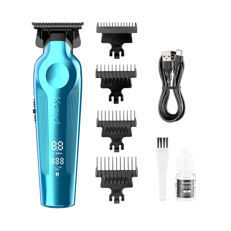 Kemei km-264 New Design Professional Hair Trimmer Barber Machine Electric Wireless Anti-Slip Portable Low Noise Hair Clipper