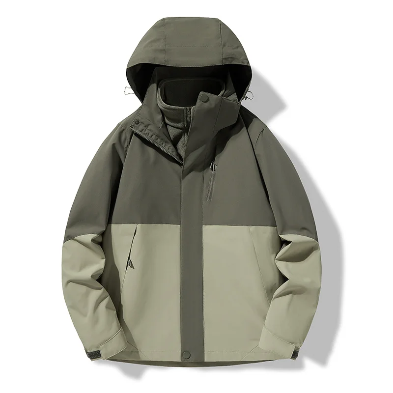 Couple 3-in-1 Two Piece Set High-Quality Slim-fit Jacket dropshpping Windbreaker Jacket for Men Women
