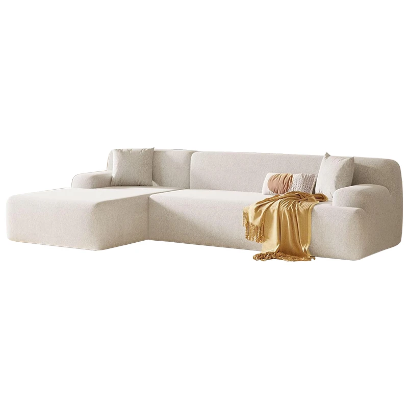 Living Room Furniture Corner L Shaped Sectional Sofa Couch Set Modular Sofas Long Couch Carton Package Customized Logo Foam