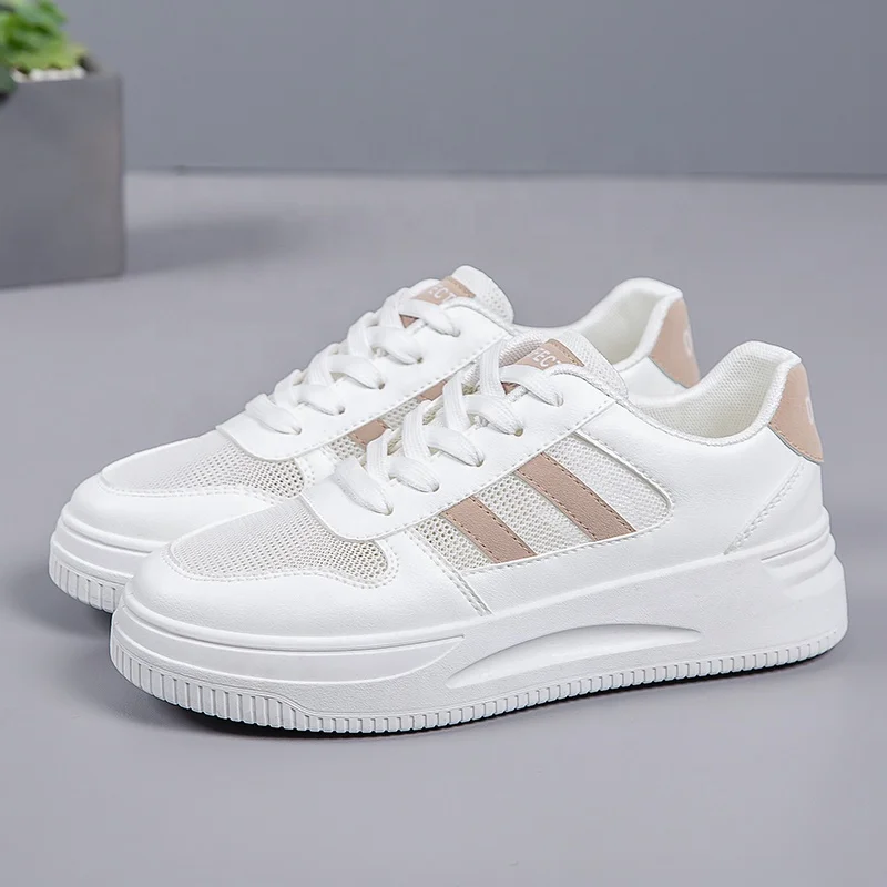 New design summer lady footwear china cheap flat sport shoes mesh upper casual shoes