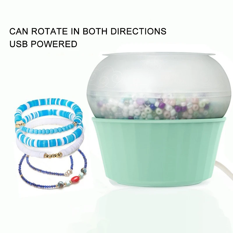 New Arrive USB Bead-spinner Stringing Beads Tools Automatic High Quality Plastic Bead Spinner For Jewelry Bracelet Design Making