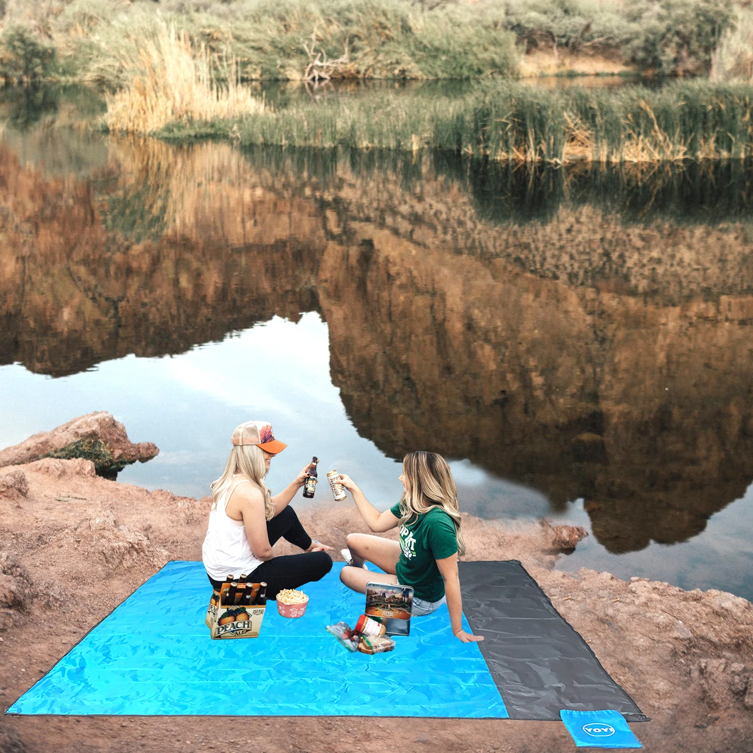 Водонепроницаемое пляжное одеяло, одеяло для пикника и кемпинга, без песка, складной пляжный коврик