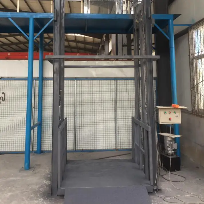Vertical hydraulic lifting equipment electric goods lift material handling lifter for warehouse