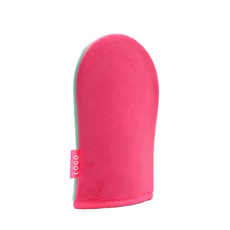Double-Sided Mixed color Super Soft Tanning Mitt  Fake Tan Mitt with Inner Elastic Finger Loops