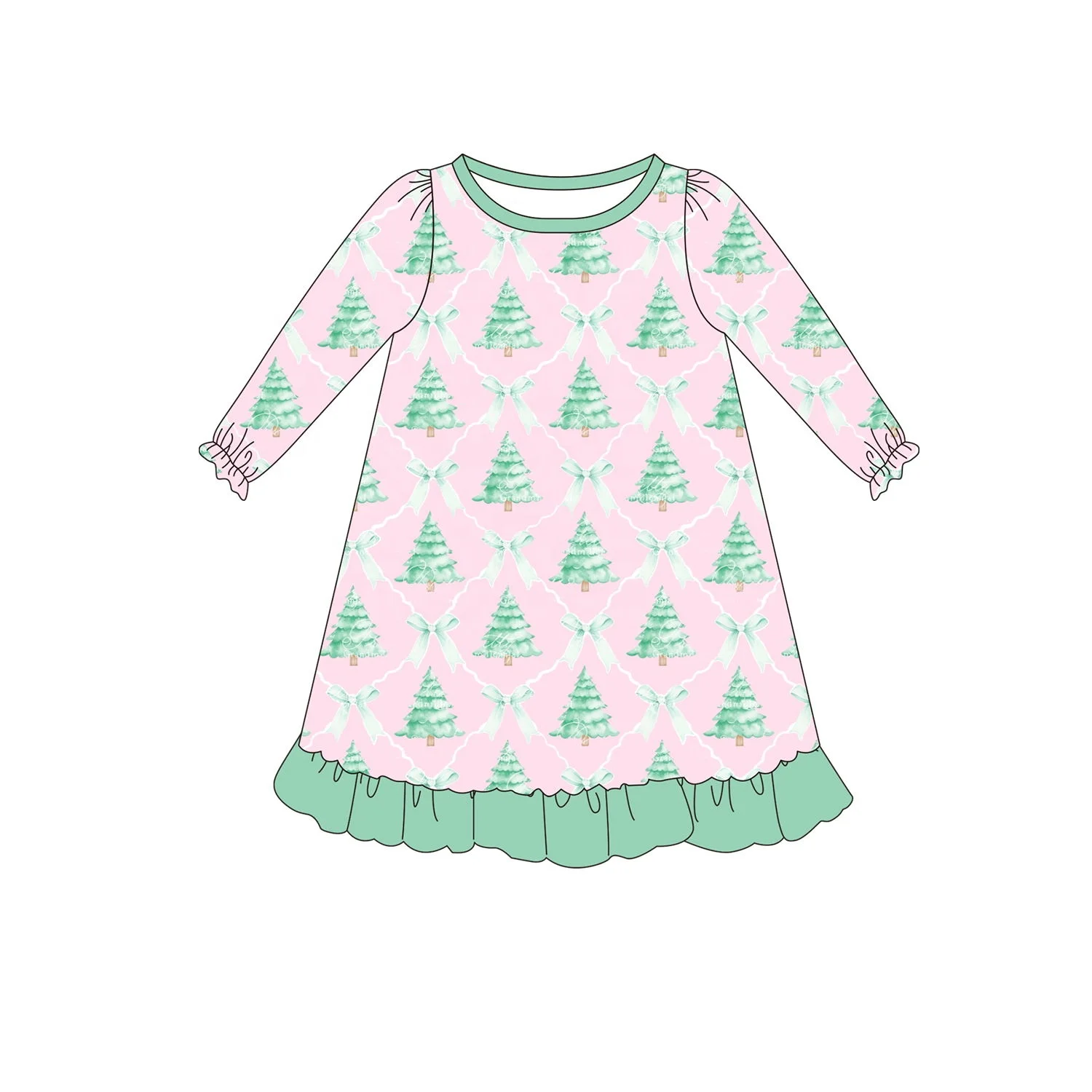 hot sale boyis kids clothing for christmas  boutique pajamas  baby girls  christmas tree pattern