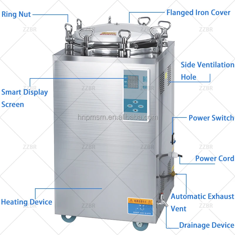 Wholesale Steam Autoclave For Food Top Quality Hospital Sterilization Apparatus Vertical Pressure Autoclave