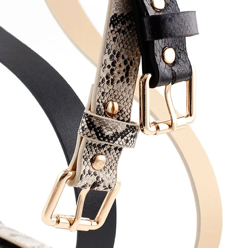 Fashion Snake Pattern Womens Belts For Jeans Fashion Designer Ladies Belt