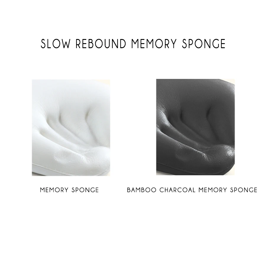 New Lash Extension Velvet Soft Memory Foam Lumbar Support Pillow Half Moon Bolster Semi-Roll Pillow