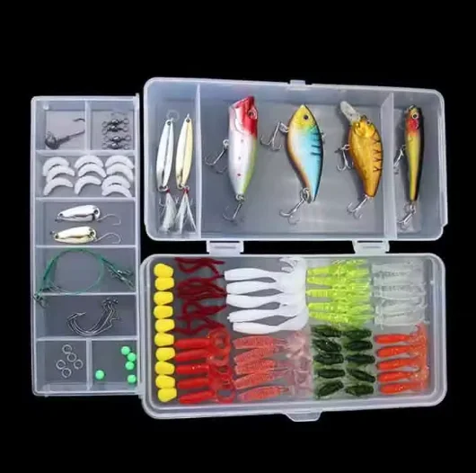 HYD HOT SALE Fishing Lure Kit Hard Lures Soft Bait Accessories Case Minnow Crank Pencil Complete Set With box