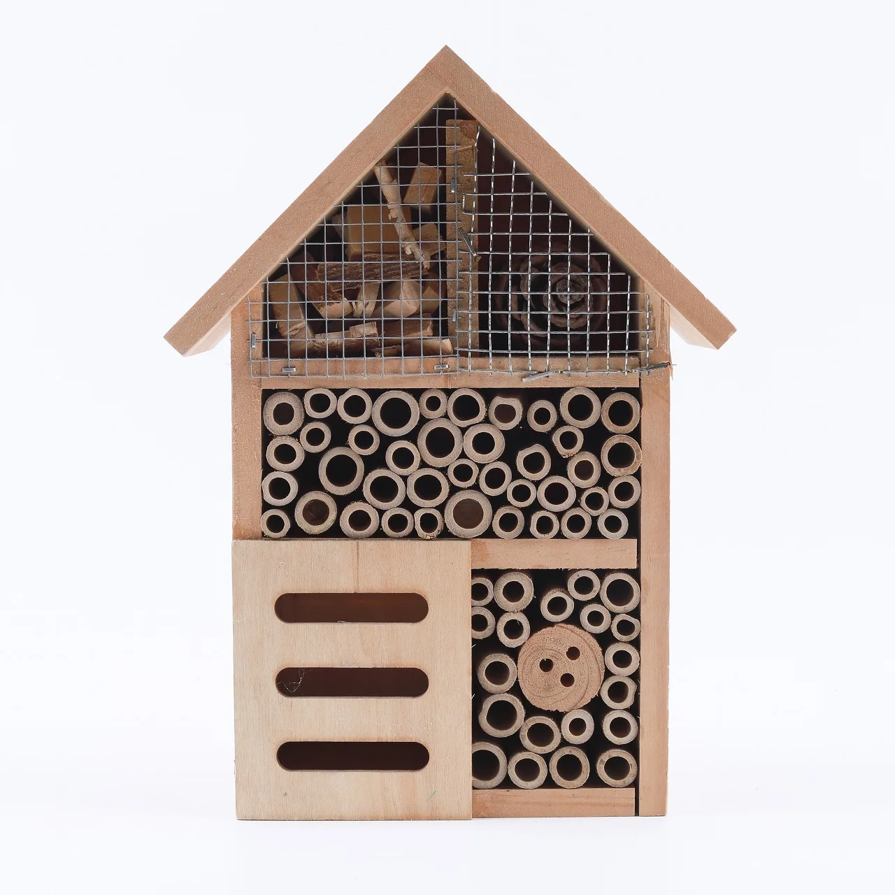 
Custom eco-friendly garden bamboo wooden mason bee house insect hotel small bug home 
