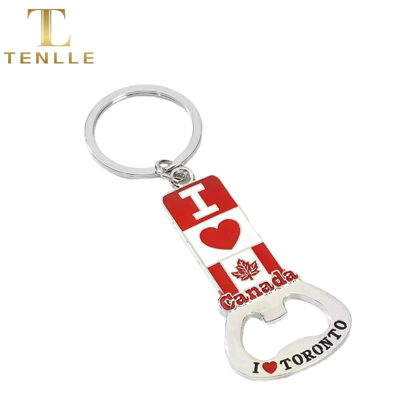Custom Mold Metal Zinc Alloy Enamel Keychain Personalized Beer Bottle Opener with Logo Key Holder Opener