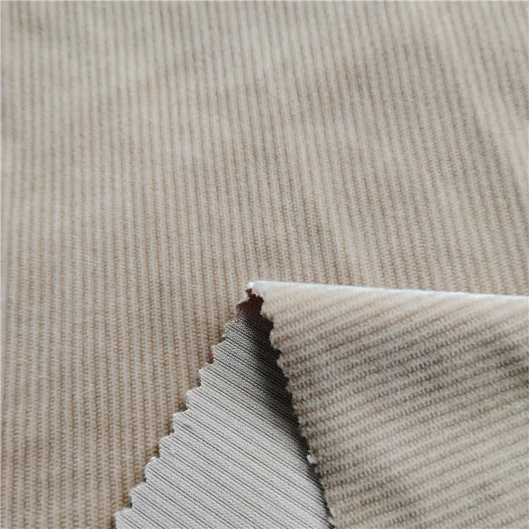 WARP KNIT SUPER SOFT RIB FABRIC SPANDEX VELVET 280GSM STRIPE HOT SALE CHEAP ONE SIDE BRUSH