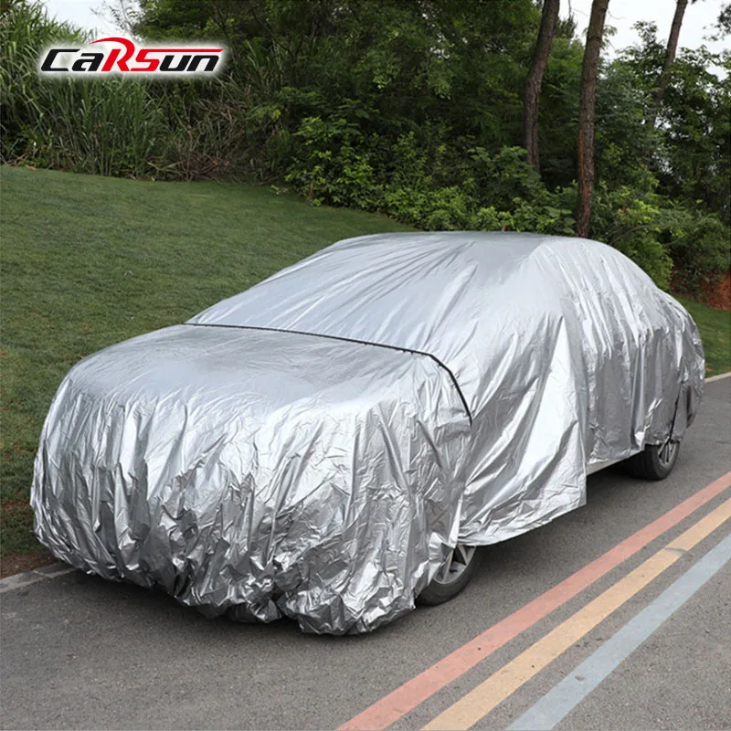 
PEVA Car Cover SUV Sedan Silver Outdoor Anti-UV Sun Rain Snow Protector Sun Shade Waterproof Auto Accessories Car Cover 