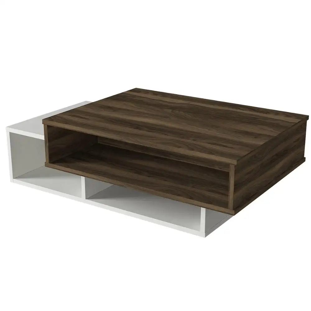 Tab Coffee Table White Walnut