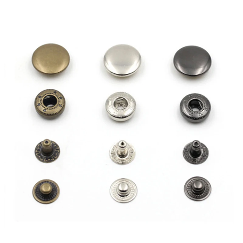 Factory Direct 4 parts Fashion Metal Brass Nickel Copper Snap Button for Garment