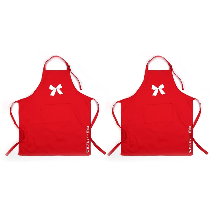 NEW Pure Color Cooking Kitchen Apron For Woman Men Chef Waiter Cafe Shop Hairdresser couples apron Custom Gift Plain Apron