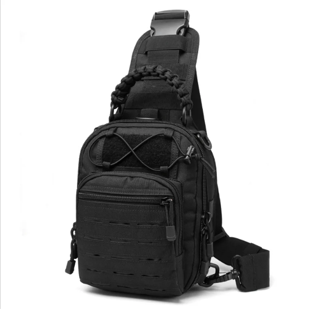 Laser Tactical Nylon Sling Bag Molle Camping Backpack Hunting Sports Chest Shoulder Bags