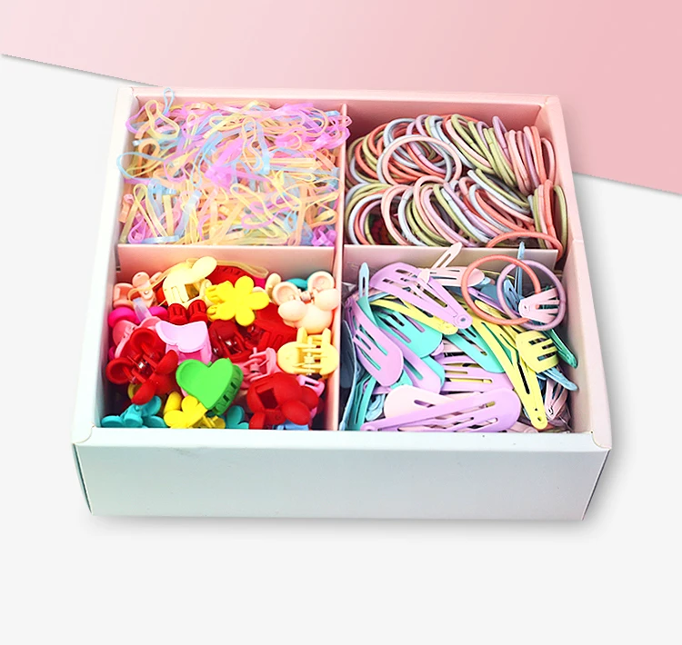 Детская цветная нейлоновая эластичная повязка для волос Набор детских милых заколок для волос с мультяшным рисунком аксессуары для маленьких девочек