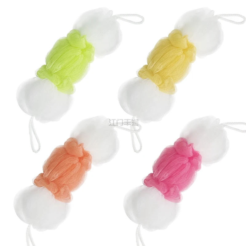 All Natural 30G~75G Custom Large Loofah Bath Sponge Body Scrubber Mesh Shower Pouf Bath Ball Sponge for Exfoliating