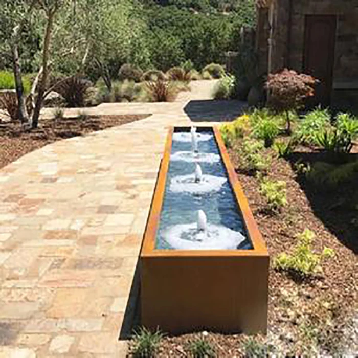 2023 hot sale outdoor corten steel water falls contain water fountain for home garden