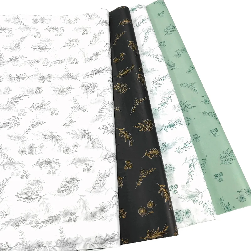 Grass Series 17g Fresh Style Bio-Degradable Gift Wrapping Paper 50x70cm Tissue Paper for Clothes Shoes Wine Packaging