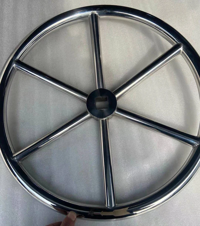 weld stainless steel pipe handwheel with rotating handle ss304 welding hand wheel weld handwheel