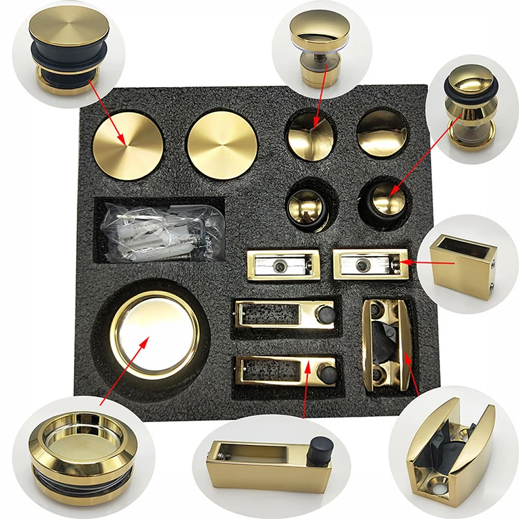 8-12mm Glass Thickness Tempered Glass Sliding Door Roller for Office/Shower Room/Bathroom/House