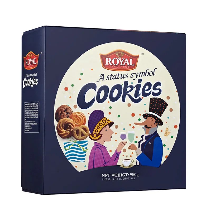 
Classical 800g Danish butter cookies gift pack cookies biscuits in roll tin 