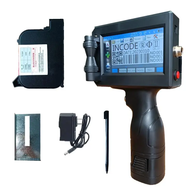INCODE Hot Sale Hand Held Expiry Date Handheld Inkjet Printer Cartridge 12.7mm Mini Inkjet Printer Label Print Machine