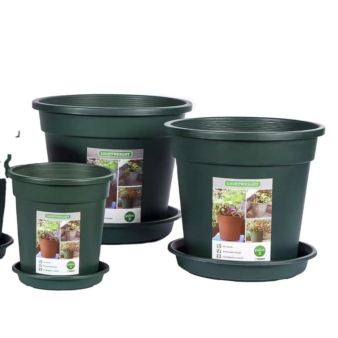 Multi Colors Gallon Flower Pots And Planters Garden Pots Planters Outdoor Plastic Flower Pots
