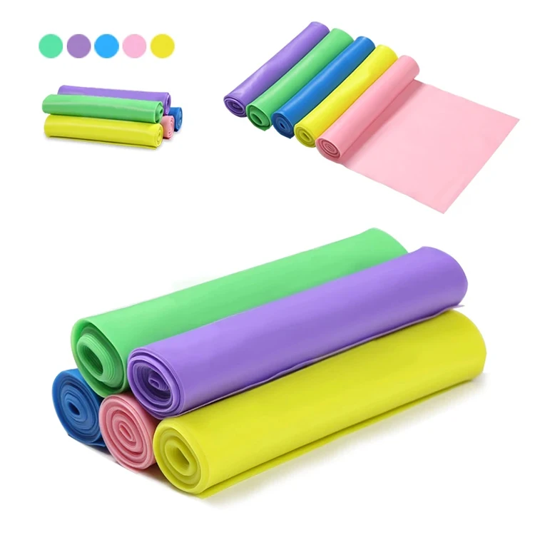 Custom Colorful Bande De Resistance Fitness Loop Exercise Blue Latex Power Non Slip Elastique Band