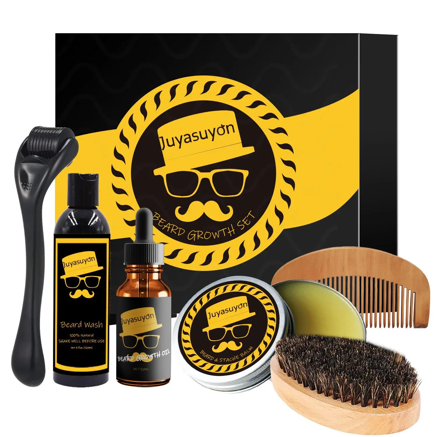 
Private Label Pure Men Beard Care Kit Moisturizing Beard Growth Kit Beard Grooming Kit 