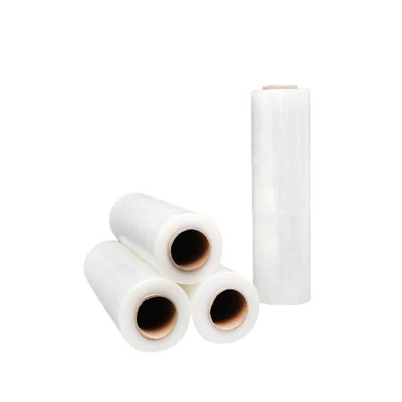 
Factory Price Soft 500mm Wrapping Film 20 Micr Manual Stretch Film Bulk Lldpe Stretch Film Roll For Hand Use 