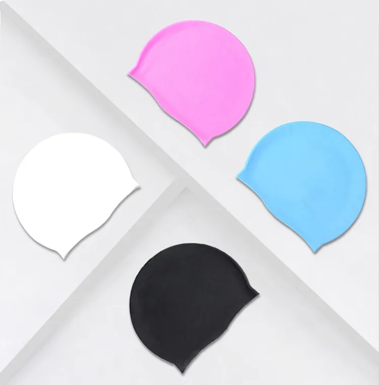 Summer Non-Slip Children Silicone Swim Hat Elastic Comfortable Durable Swim Hat For Kids