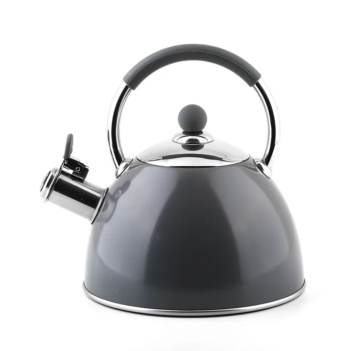 
High Quality Silicone Anti-scalding Handle 1.8l Stainless Steel Whistling Tea Kettle 