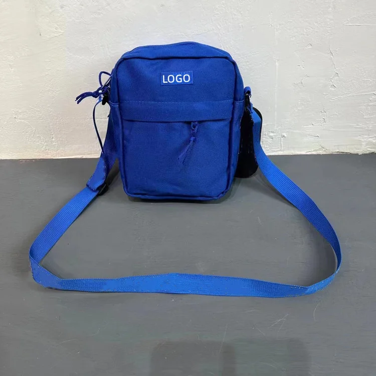 Custom factory hot sale brand logo shoulder bag man nylon fabric small casual easy carry crossbody messenger bag for men