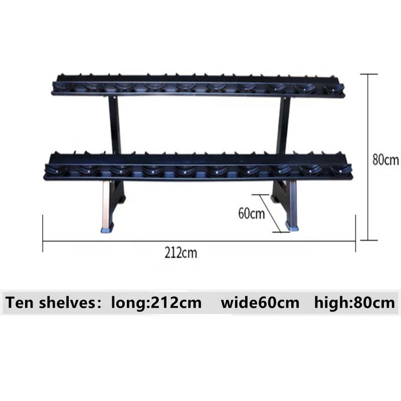 Factory Professional 10 Pairs Two Tier Dumbbell Rack Commercial Gym 6 Pairs Dumbbell Rack