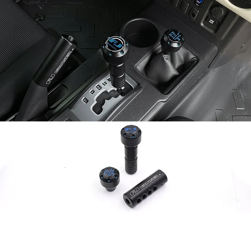  LEYI Car Accessories Gear Shift Knob Aluminum Alloy Handbrake For Toyota FJ