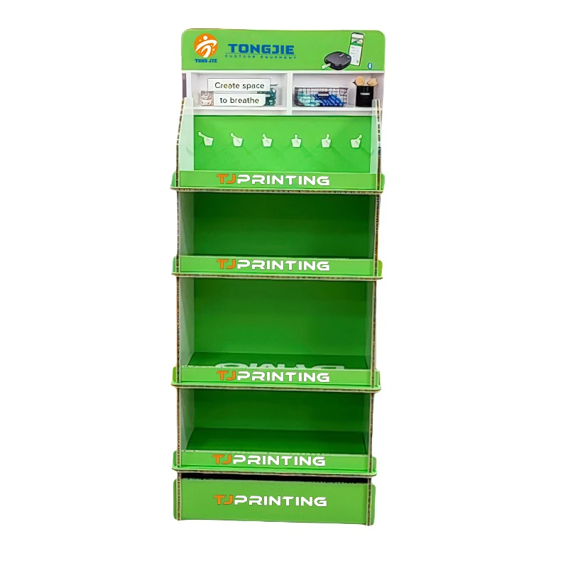 corrugated board printing exhibition advertising equipment stands promotional display tables in supermarket racks