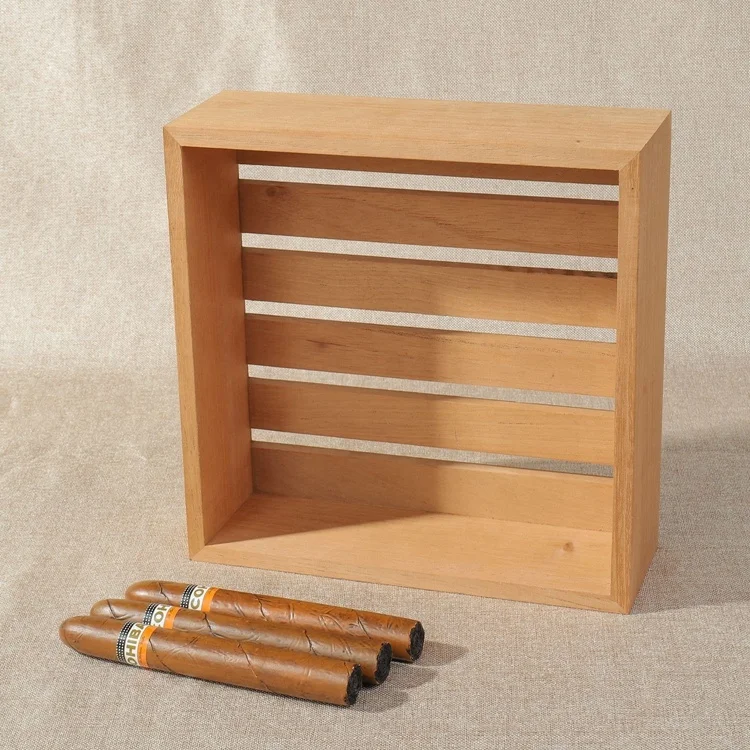 Wholesale Unfinished Empty Cigar Boxes Customizable High Quality Solid Wood Storage Boxes