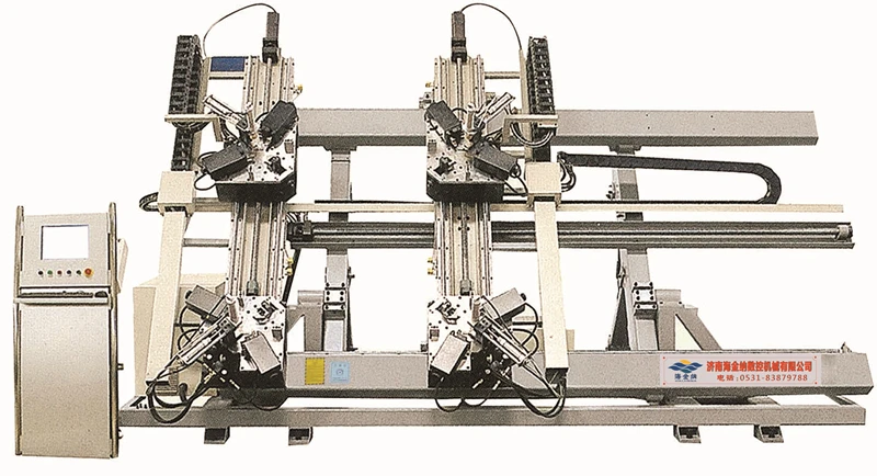 Алюминиевый профиль CNC четыре головки угловой обжимной станок для изготовления алюминиевых окон и дверей