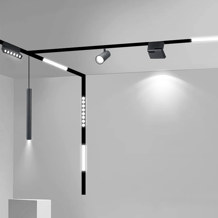 Supplier Led Cob Color Adjustable Track Light Shop Focus Magnetic Rail Mounted 6W 12W 18W 20W 24W 30W 40W LED