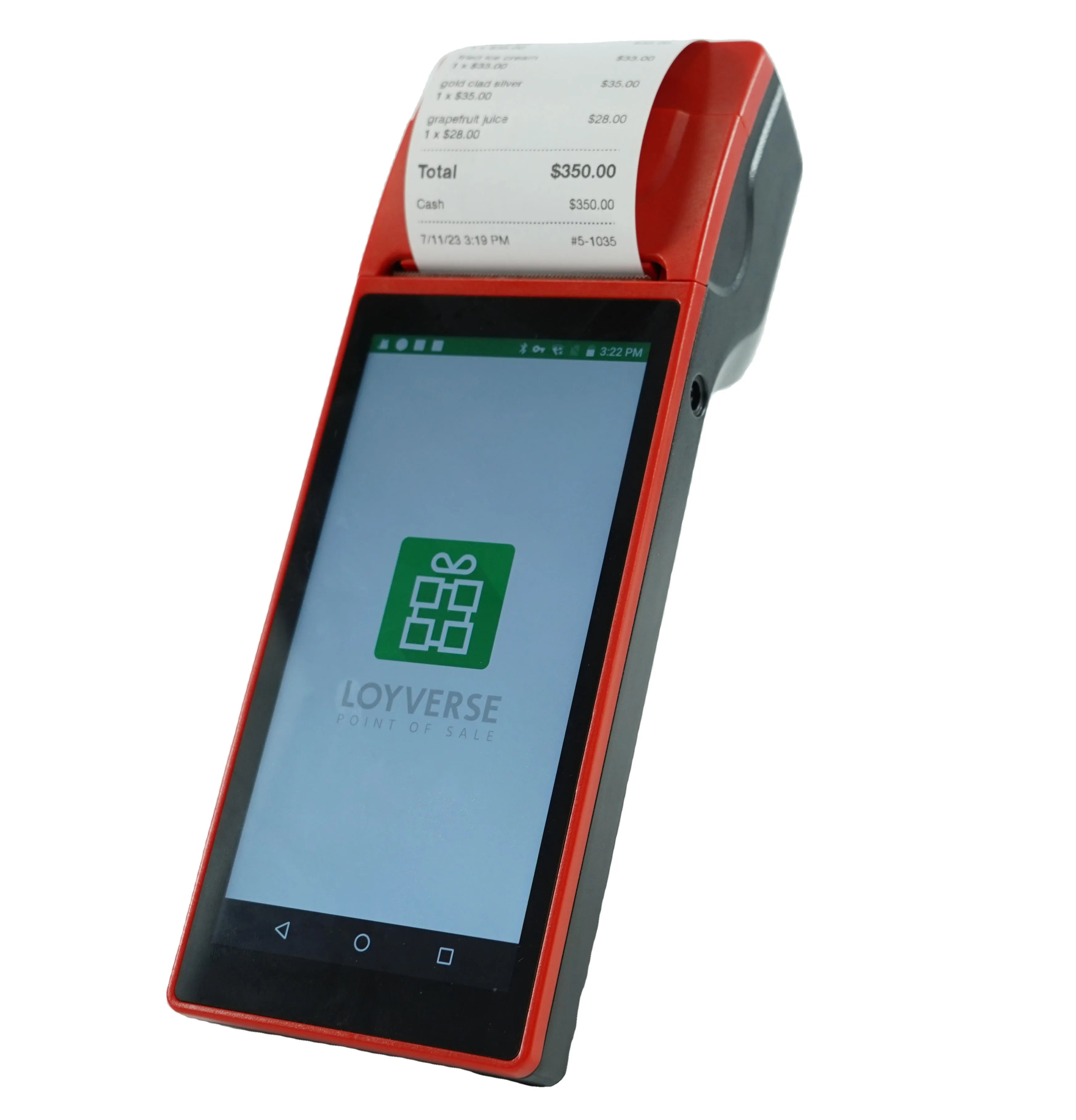 GOODCOM Android 7.1 POS Terminal Receipt Printer with Handheld Wireless System Loyverse for Sales Software