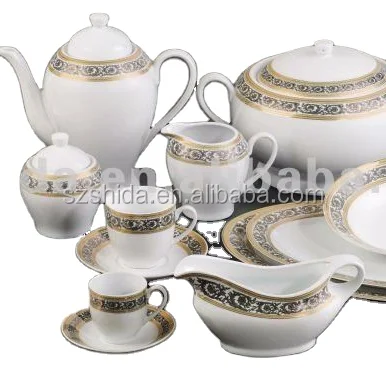 Wholesale  121PCS royal porcelain dinnerware set /plate set for 12