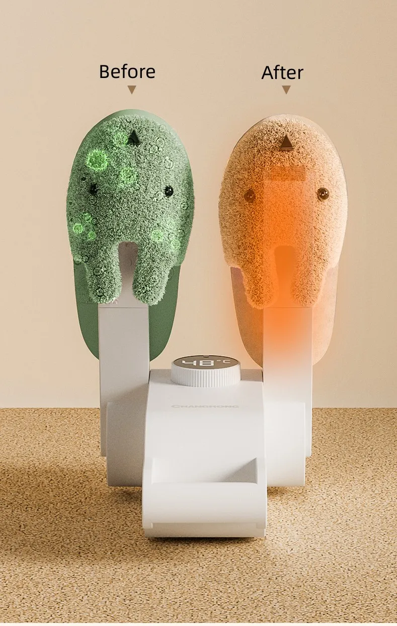 Portable Electric Shoe Dryer and Warmer with Folding and Drying Rack-Adjustable Rack