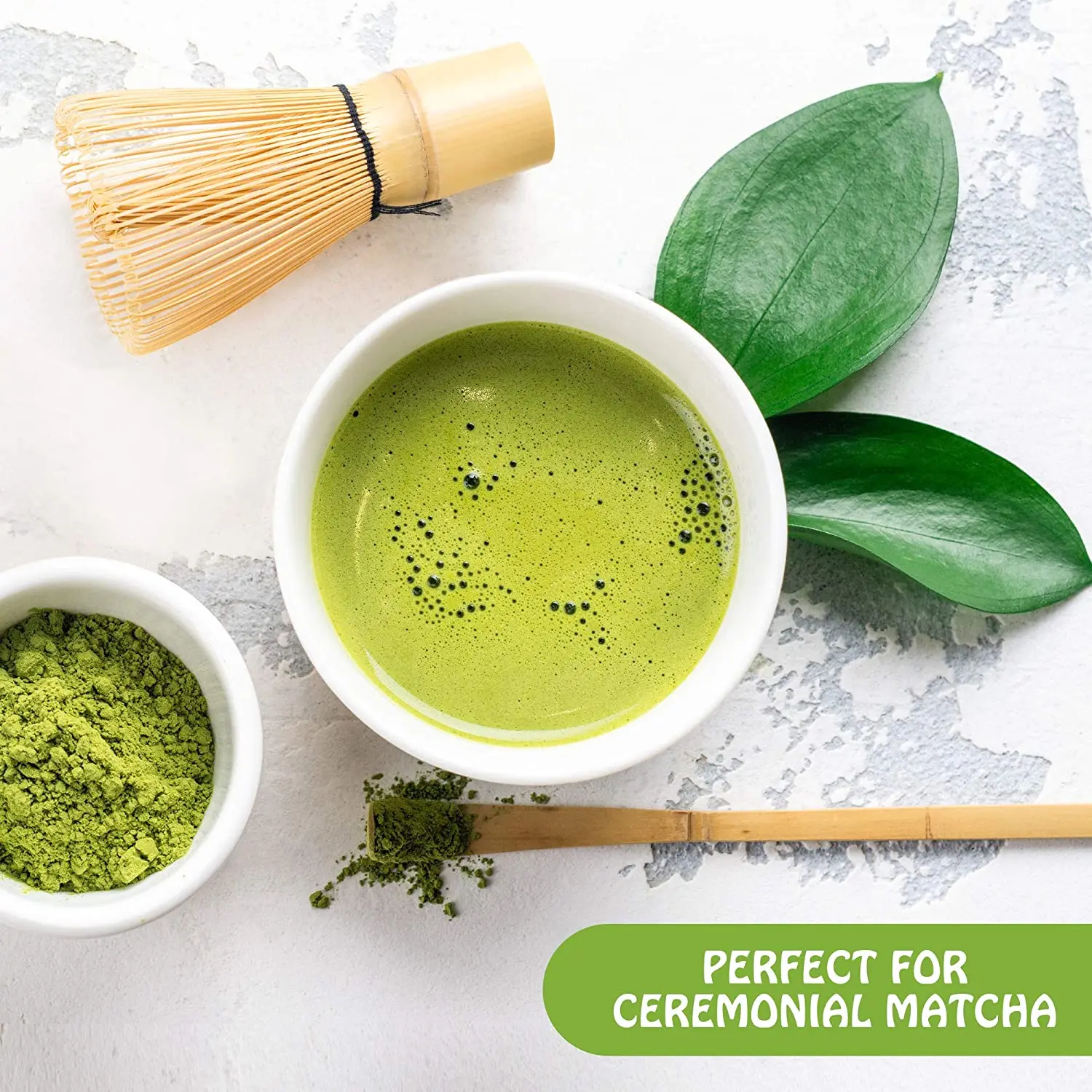 Tiitee Custom Handmade Matcha Ceremony Kit With Matcha Whisk Traditional Bamboo Chasen Scoop Ceramic Holder Matcha Bowl Set