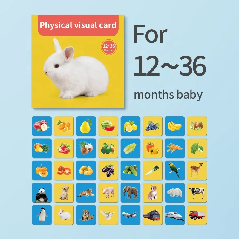 
2021 hot sale huixue baby black and white and colorful and physical visual stimulus training flash cards for kids eduactional 